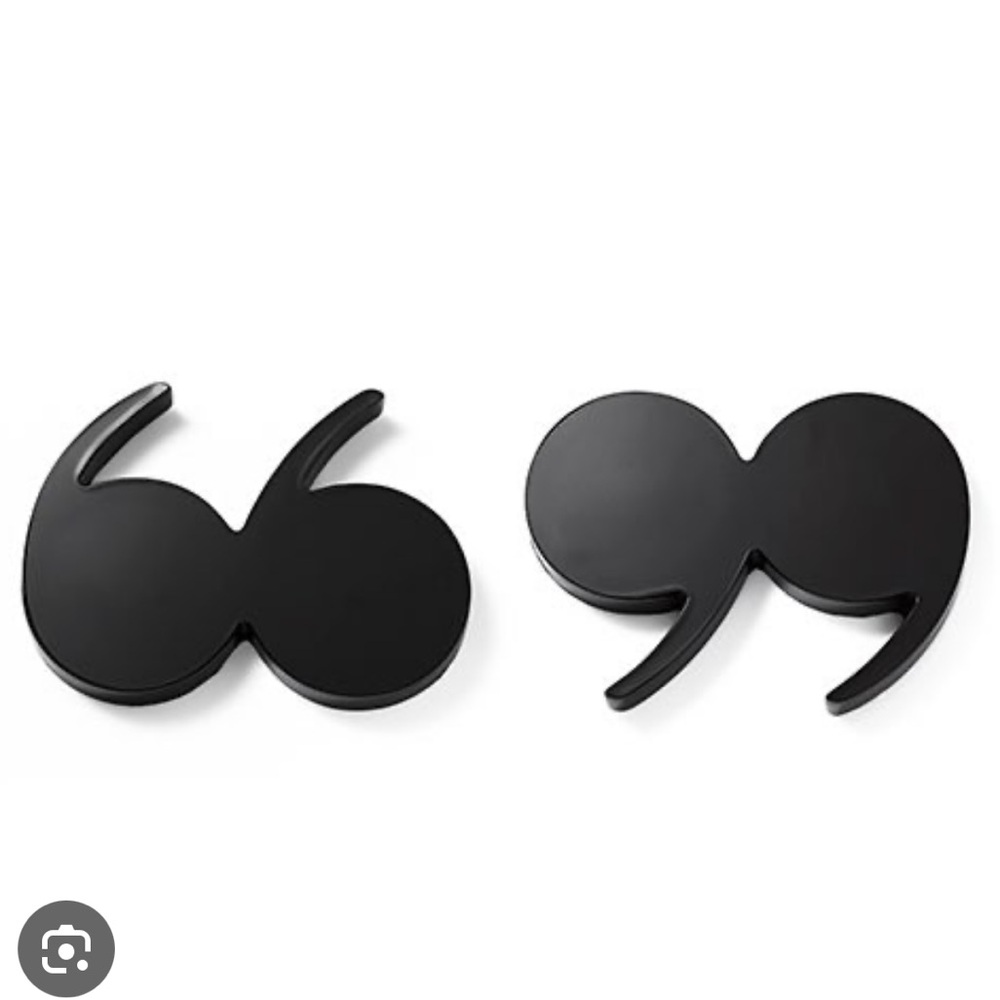 KSNY Paperweight Set Desk Office Black Air Quotes Kate Spade New York